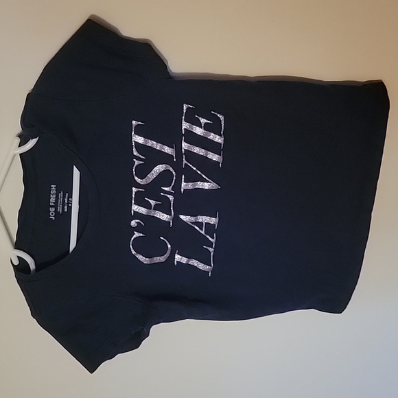 Glitter Tshirt, Joe Fresh, Size 6 - Picture 1 of 3